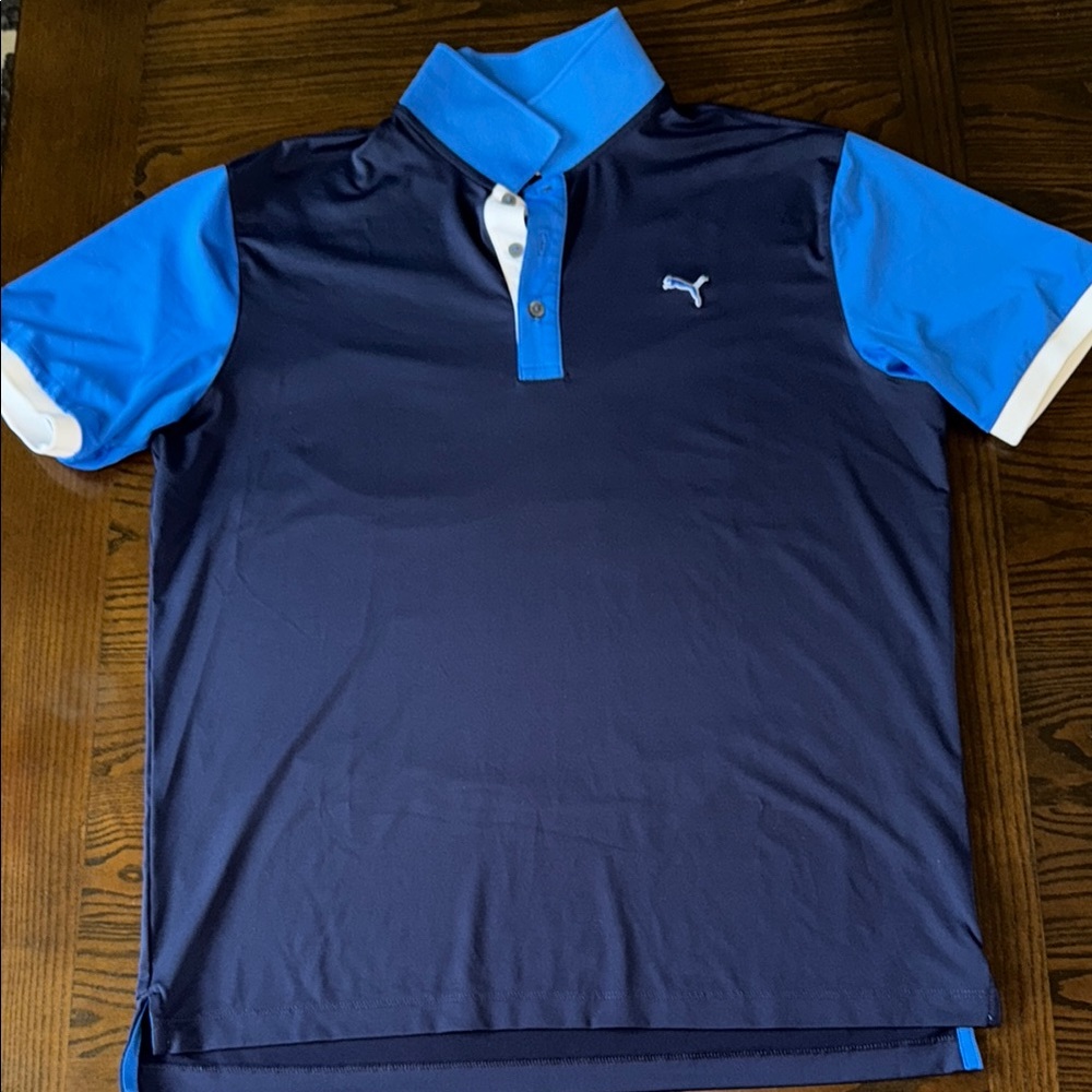 Puma Blue Performance Polo Shirt